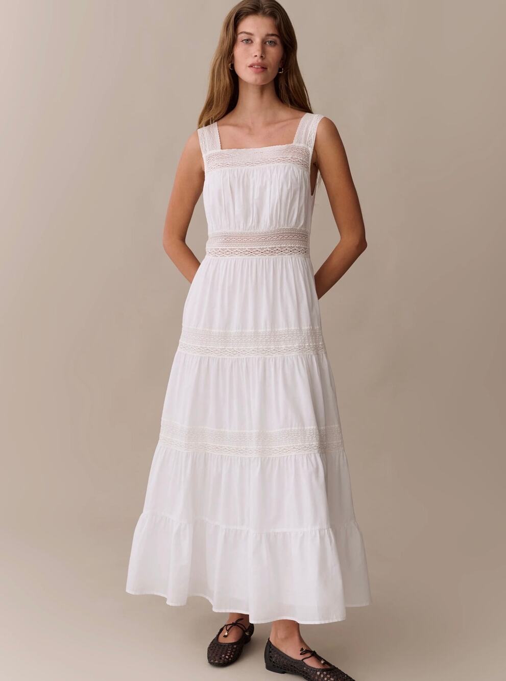 New sorella Delphine Cotton Dress white lace sz 0 $245